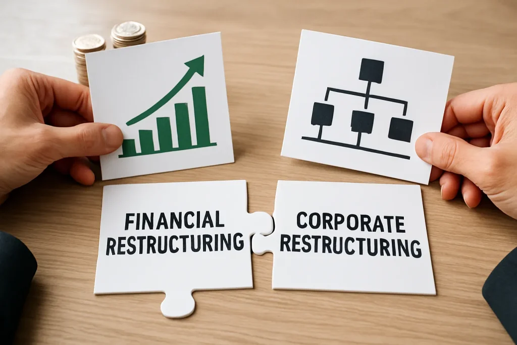 Diferencias entre reestructuración financiera y societaria